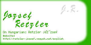 jozsef retzler business card